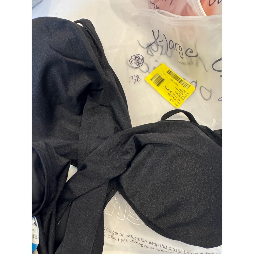 CUPSHE Women Black Crisscross Cutout One Piece Swimsuit Monokini XL NEW - Picture 4 of 4